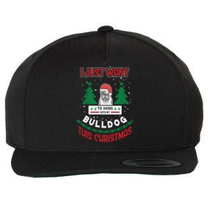 I Just Want To Hang With My Bulldog This Christmas Gift Wool Snapback Cap