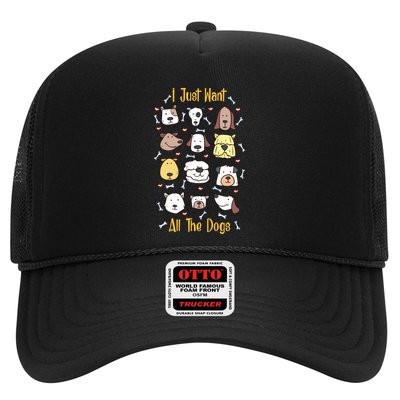 I Just Want All The Dogs Gift Trucker Hat