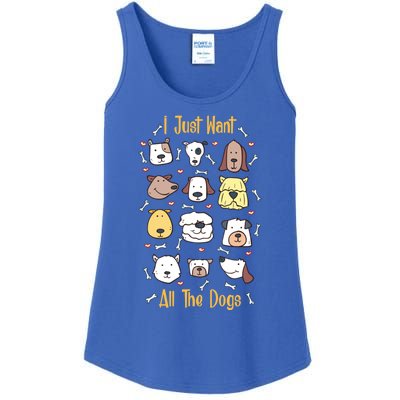 I Just Want All The Dogs Gift Ladies Essential Tank