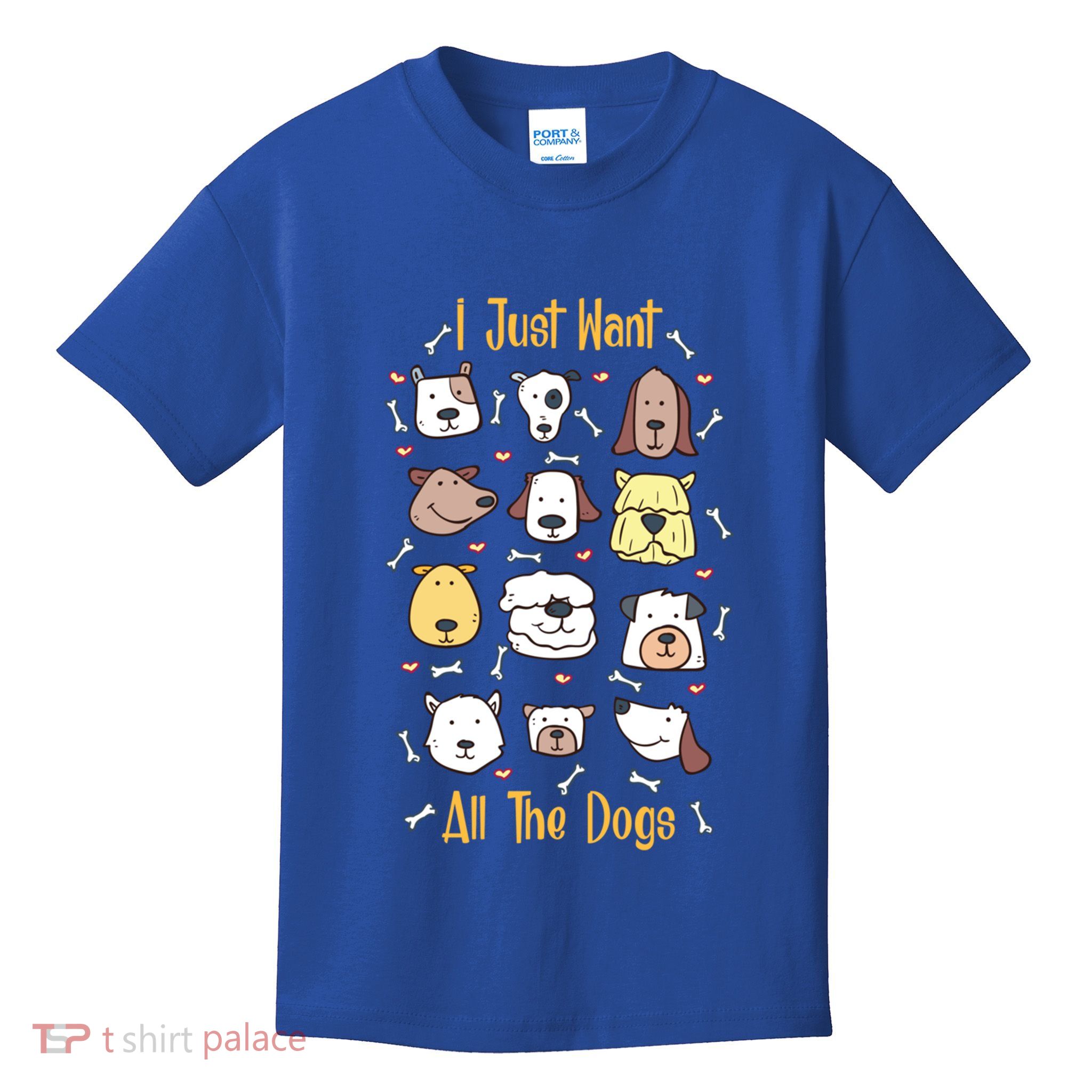 I Just Want All The Dogs Gift Kids T-Shirt