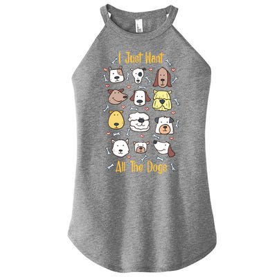 I Just Want All The Dogs Gift Women’s Perfect Tri Rocker Tank