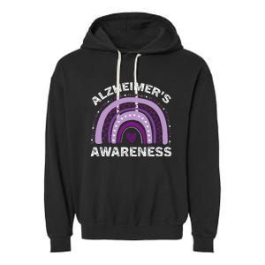 In June We Wear Purple Alzheimer Awareness Garment-Dyed Fleece Hoodie