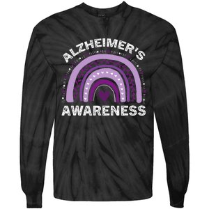 In June We Wear Purple Alzheimer Awareness Tie-Dye Long Sleeve Shirt