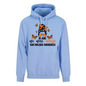 In June We Wear Orange Gun Violence Awareness Day Unisex Surf Hoodie