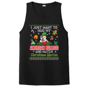 I Just Want To Hug My American Bulldog And Watch Xmas Movie Great Gift PosiCharge Competitor Tank