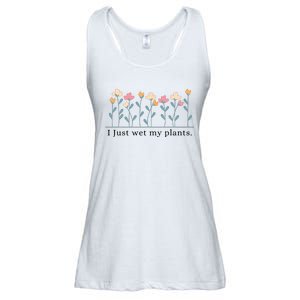 I Just Wet My Plants Funny Gardening Plant Lover Ladies Essential Flowy Tank