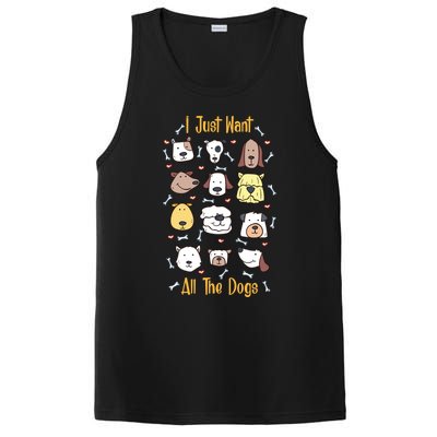 I Just Want All The Dogs Great Gift PosiCharge Competitor Tank