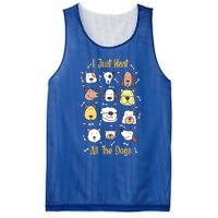 I Just Want All The Dogs Great Gift Mesh Reversible Basketball Jersey Tank