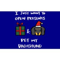 I Just Want To Open Presents And Pet My Dachshund Christmas Cute Gift Bumper Sticker