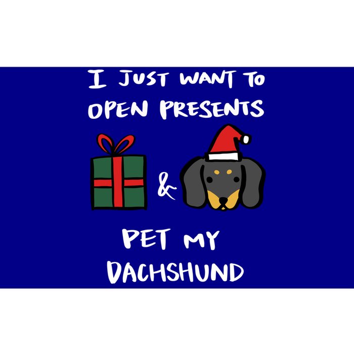 I Just Want To Open Presents And Pet My Dachshund Christmas Cute Gift Bumper Sticker