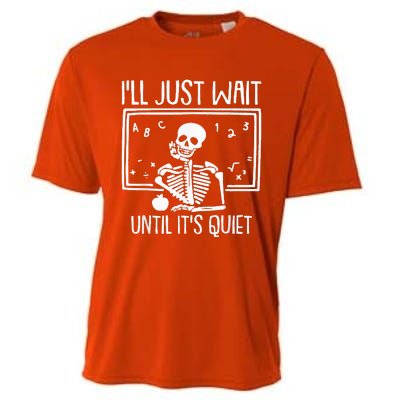 Ill Just Wait Until Its Quiet Teacher Lazy Halloween Costume Cooling Performance Crew T-Shirt