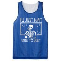 Ill Just Wait Until Its Quiet Teacher Lazy Halloween Costume Mesh Reversible Basketball Jersey Tank