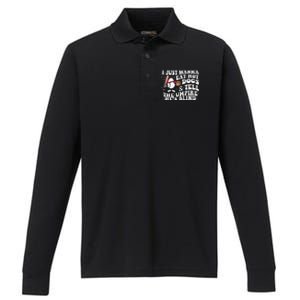 I Just Wanna Eat Hot Dog Tell The Umpire He's Blind Basebal Performance Long Sleeve Polo