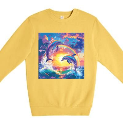 I Just Wanna Be Part Of Your Symphony Symphony Dolphin Meme Premium Crewneck Sweatshirt