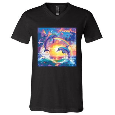 I Just Wanna Be Part Of Your Symphony Symphony Dolphin Meme V-Neck T-Shirt