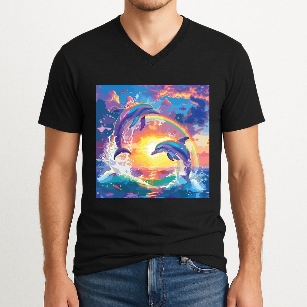 I Just Wanna Be Part Of Your Symphony Symphony Dolphin Meme V-Neck T-Shirt