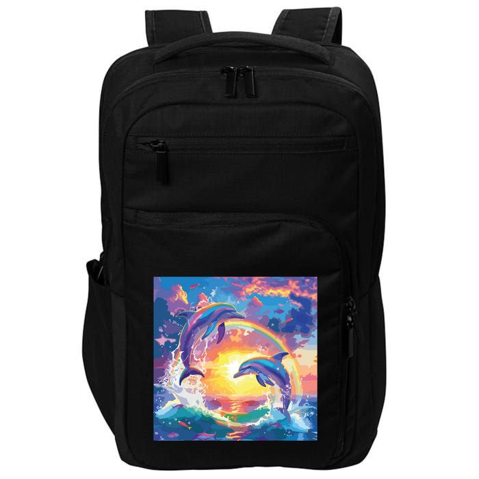 I Just Wanna Be Part Of Your Symphony Symphony Dolphin Meme Impact Tech Backpack