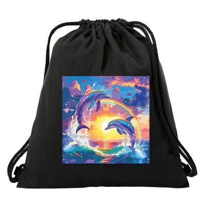 I Just Wanna Be Part Of Your Symphony Symphony Dolphin Meme Drawstring Bag