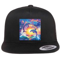 I Just Wanna Be Part Of Your Symphony Symphony Dolphin Meme Flat Bill Trucker Hat
