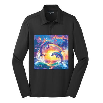 I Just Wanna Be Part Of Your Symphony Symphony Dolphin Meme Silk Touch Performance Long Sleeve Polo