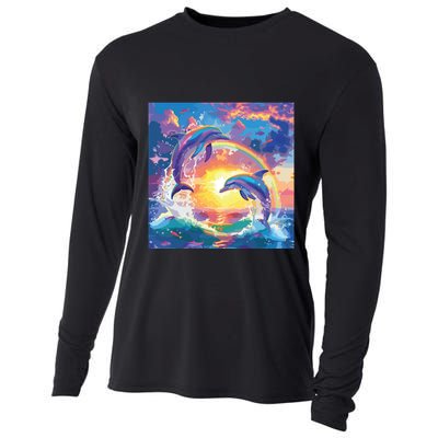 I Just Wanna Be Part Of Your Symphony Symphony Dolphin Meme Cooling Performance Long Sleeve Crew
