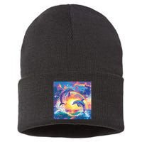 I Just Wanna Be Part Of Your Symphony Symphony Dolphin Meme Sustainable Knit Beanie