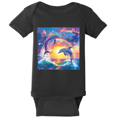 I Just Wanna Be Part Of Your Symphony Symphony Dolphin Meme Baby Bodysuit