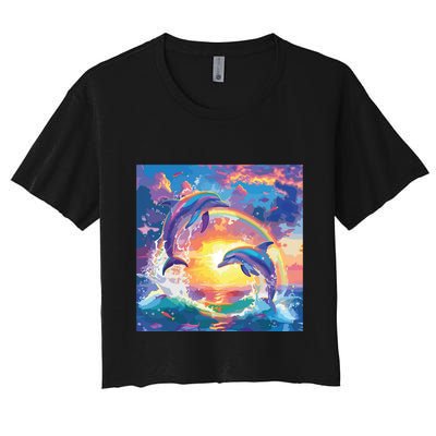 I Just Wanna Be Part Of Your Symphony Symphony Dolphin Meme Crop Top