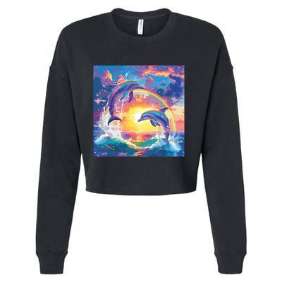I Just Wanna Be Part Of Your Symphony Symphony Dolphin Meme Cropped Pullover Crew