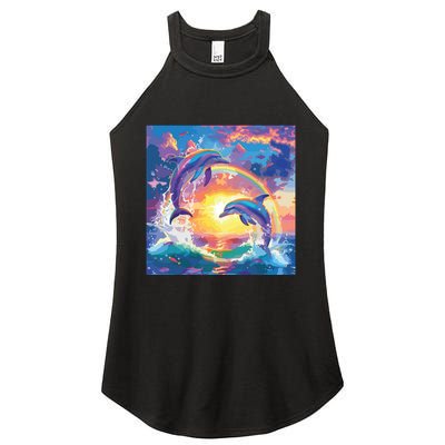 I Just Wanna Be Part Of Your Symphony Symphony Dolphin Meme Women's Perfect Tri Rocker Tank