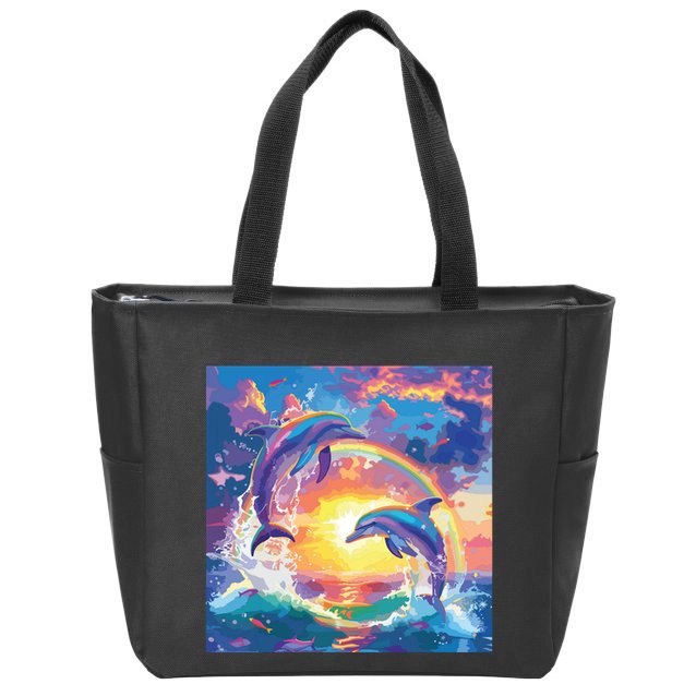 I Just Wanna Be Part Of Your Symphony Symphony Dolphin Meme Zip Tote Bag
