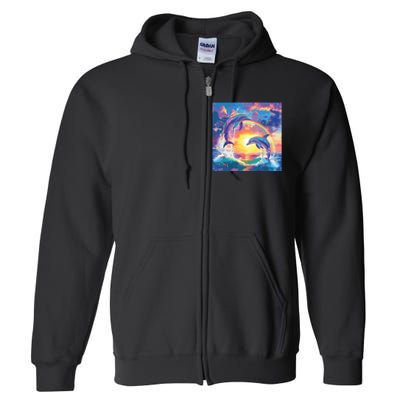 I Just Wanna Be Part Of Your Symphony Symphony Dolphin Meme Full Zip Hoodie