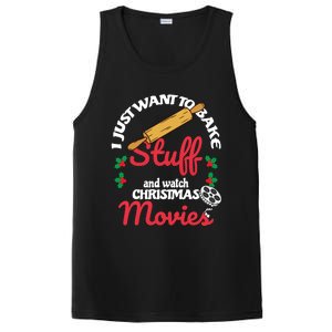 I Just Want To Bake Stuff And Watch Xmas Movies Gift PosiCharge Competitor Tank