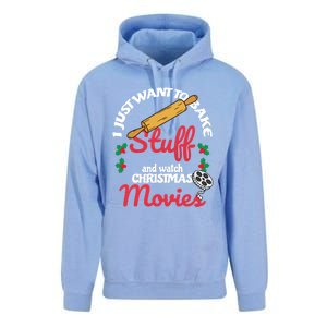 I Just Want To Bake Stuff And Watch Xmas Movies Gift Unisex Surf Hoodie