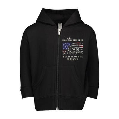 Iwo Jima WWII Veteran Memorial Day USA Flag Army Patriotic Toddler Zip Fleece Hoodie