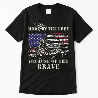 Iwo Jima WWII Veteran Memorial Day USA Flag Army Patriotic Tall T-Shirt