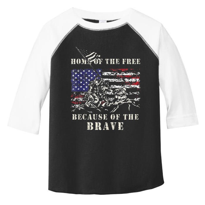 Iwo Jima WWII Veteran Memorial Day USA Flag Army Patriotic Toddler Fine Jersey T-Shirt