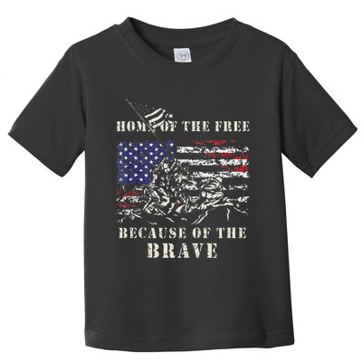 Iwo Jima WWII Veteran Memorial Day USA Flag Army Patriotic Toddler T-Shirt