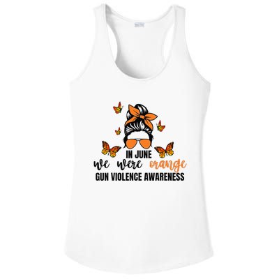 In June We Wear Orange Gun Violence Awareness Day Ladies PosiCharge Competitor Racerback Tank