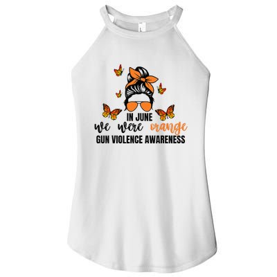 In June We Wear Orange Gun Violence Awareness Day Women’s Perfect Tri Rocker Tank