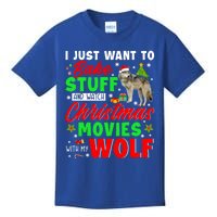 I Just Want To Bake Stuff And Watch Xmas Movies With My Wolf Great Gift Kids T-Shirt