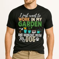 I Just Want To Work In My Garden And Hangout With My Dog Funny Performance Shirt