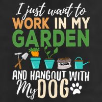 I Just Want To Work In My Garden And Hangout With My Dog Funny Trucker Hat