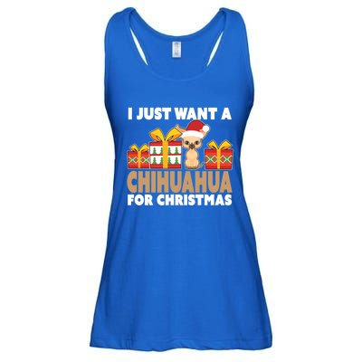 I Just Want A Chihuahua For Christmas Chihuahua Christmas Gift Ladies Essential Flowy Tank