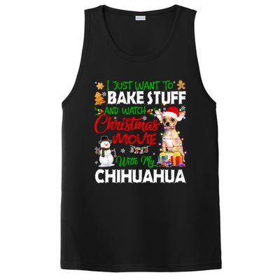 I Just Want To Bake Stuff And Christmas Movie With Chihuahua Gift PosiCharge Competitor Tank