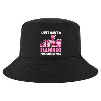 I Just Want A Flamingo For Christmas Flamingo Christmas Gift Cool Comfort Performance Bucket Hat