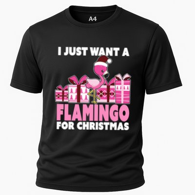 I Just Want A Flamingo For Christmas Flamingo Christmas Gift Performance Shirt