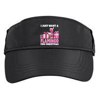 I Just Want A Flamingo For Christmas Flamingo Christmas Gift Adult Drive Performance Visor