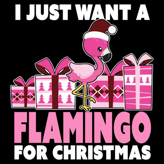 I Just Want A Flamingo For Christmas Flamingo Christmas Gift Flatbill Hat