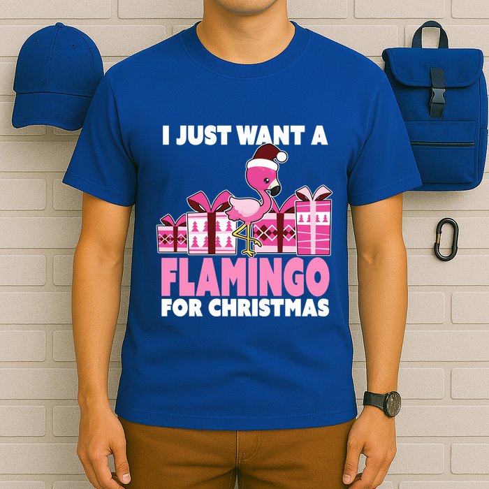 I Just Want A Flamingo For Christmas Flamingo Christmas Gift T-Shirt